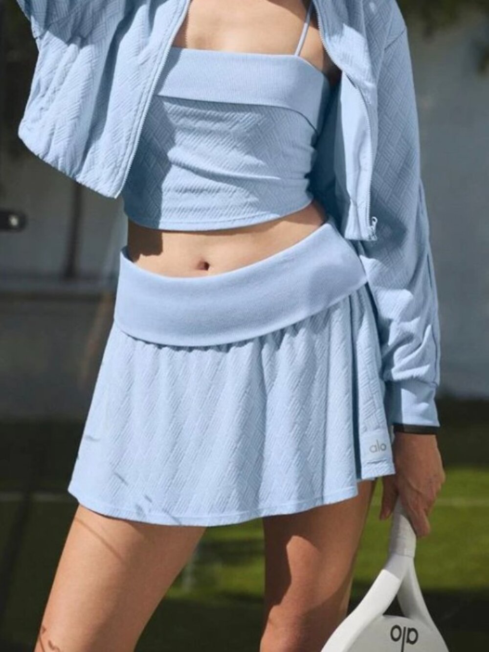 Alo Yoga Doubles Only Skort Seashell Blue Size S